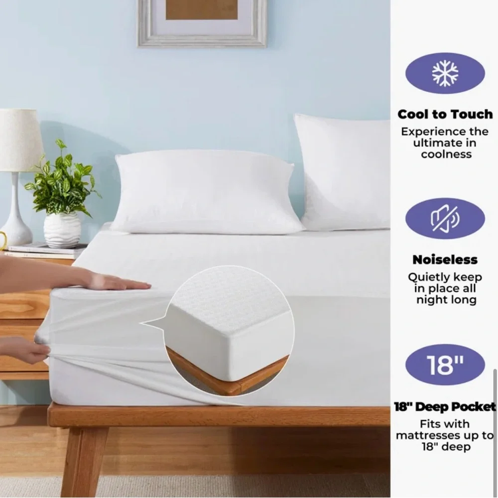 KING polyester cooling mattress pad